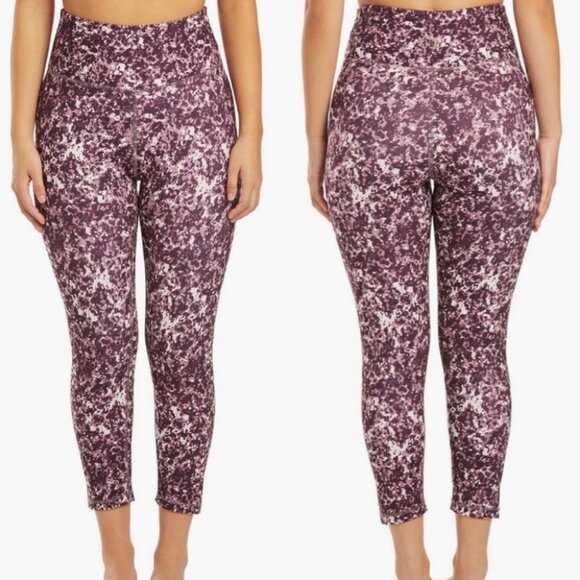 Balance Yoga Purple Printed High Waist Leggings Size Large Marble Speckle Yoga L - Picture 2 of 15